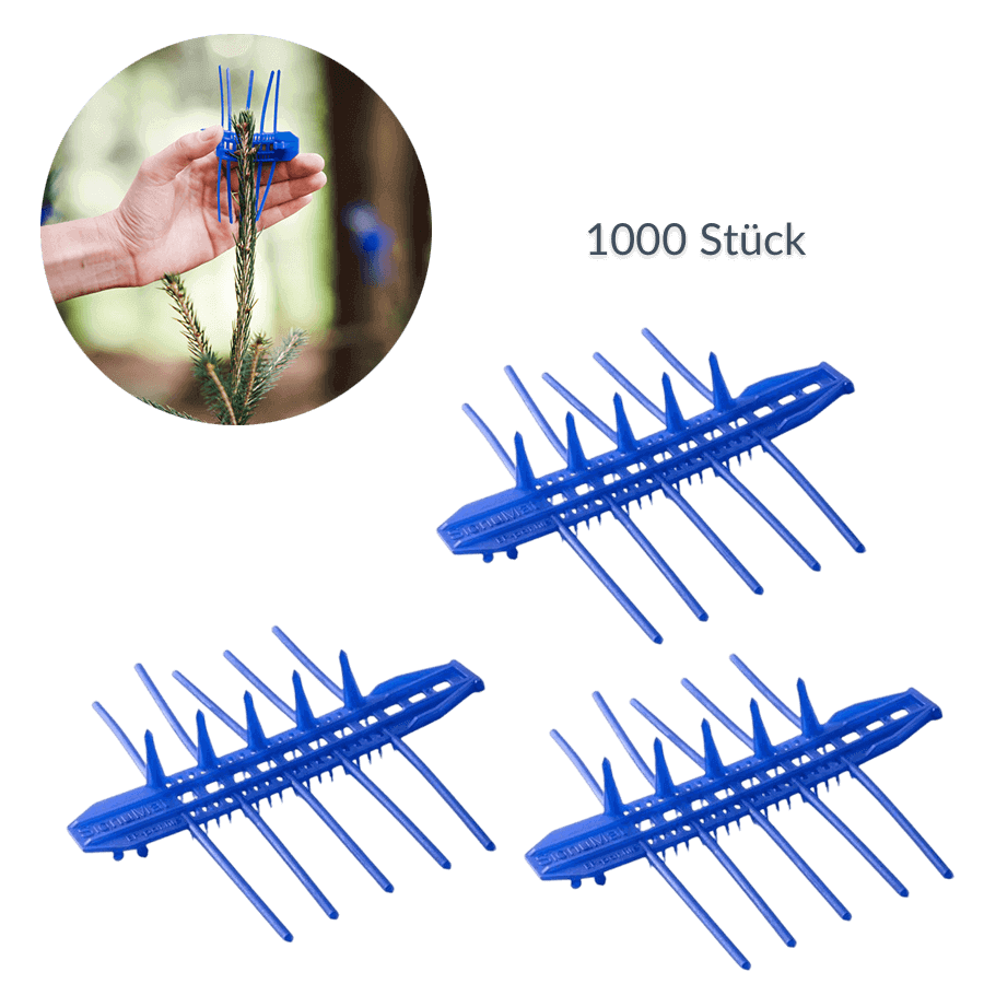 Kurze Schutzmanschette Double Save signalblau (1000 Stk.)