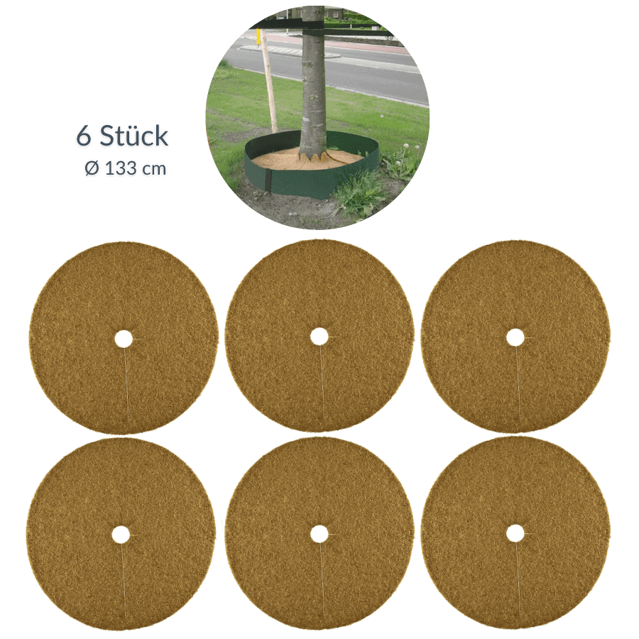 Kokosscheibe Ø 133cm Zubehör für Gießrand (6 Stk.)