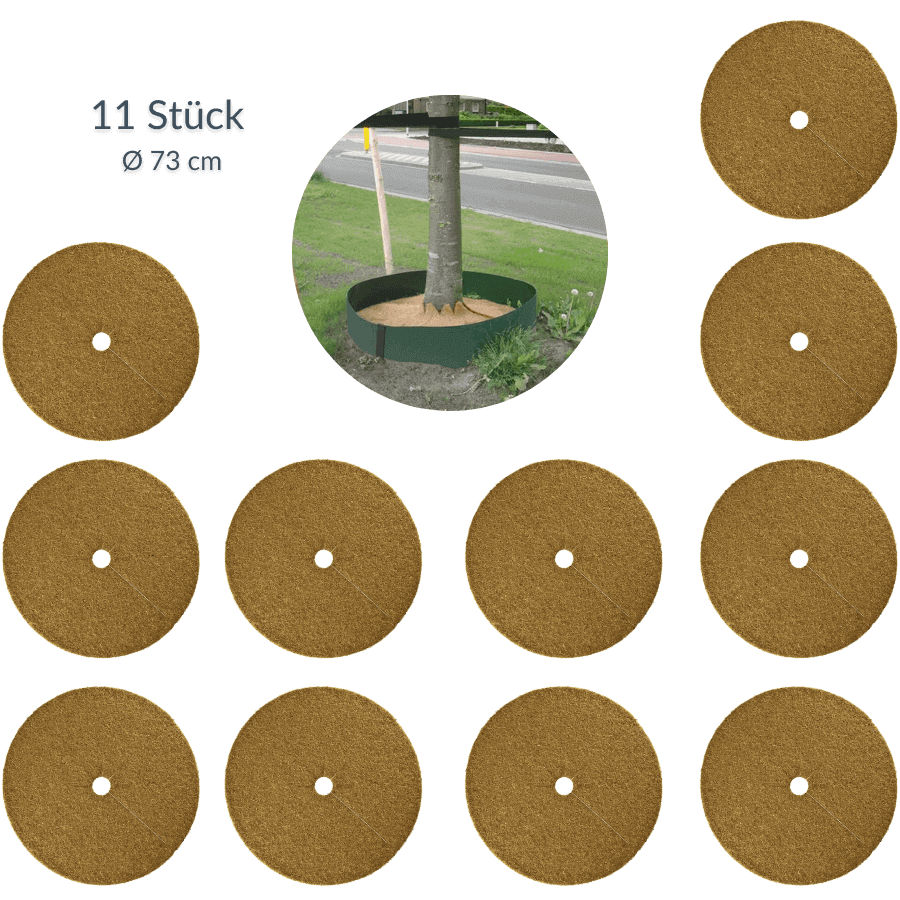 Kokosscheibe Ø 73cm - Zubehör für Gießrand (11 Stk)