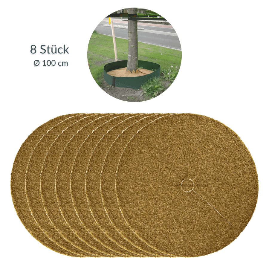 Kokosscheibe Ø 100cm Zubehör für Gießrand (8 Stk.)